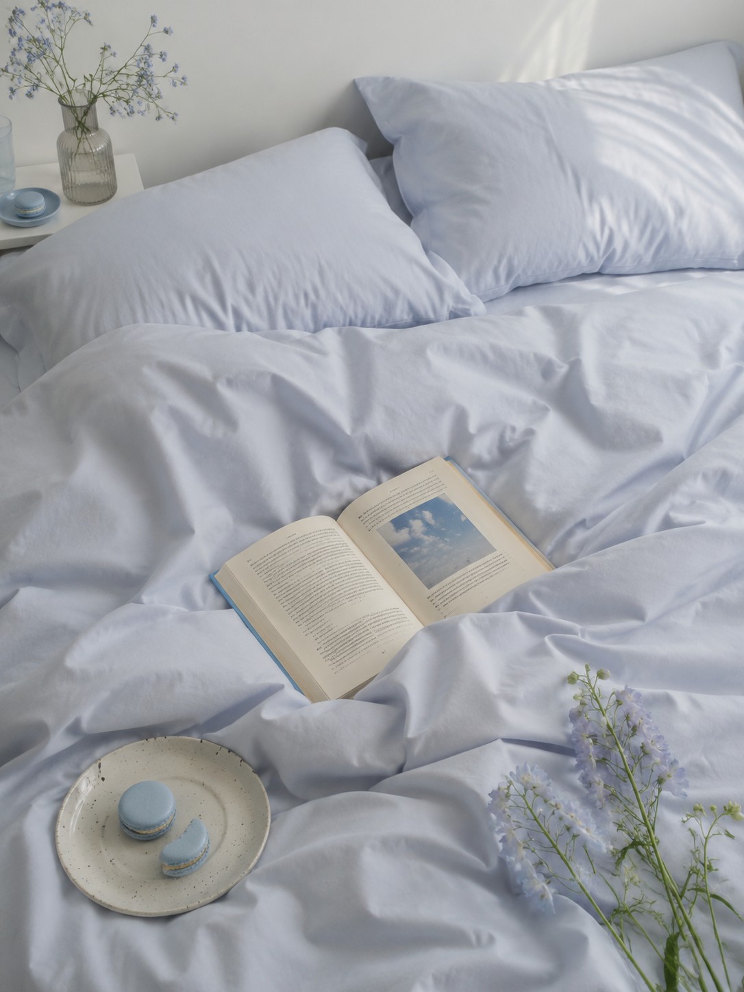 Solid color cotton bedding