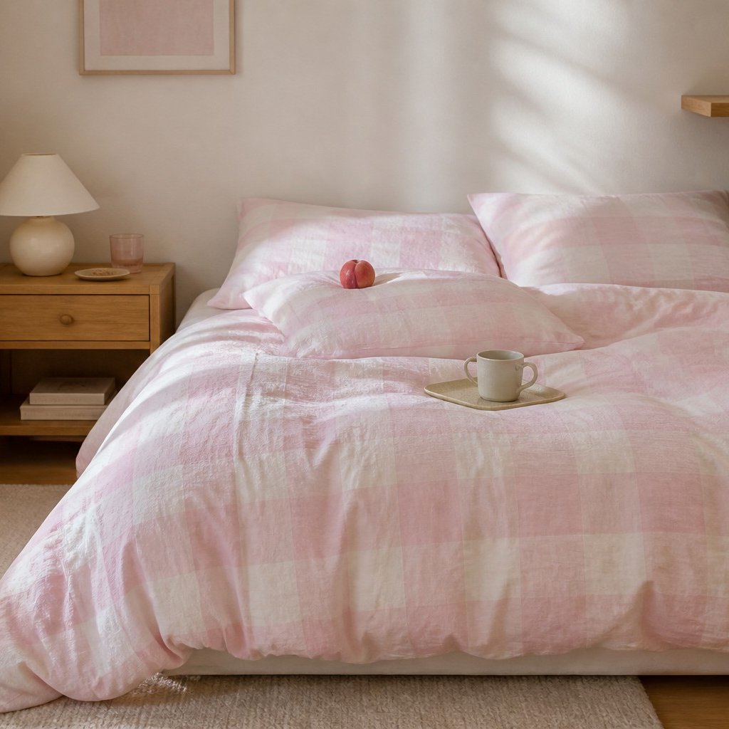 Checkered bedding scene 3
