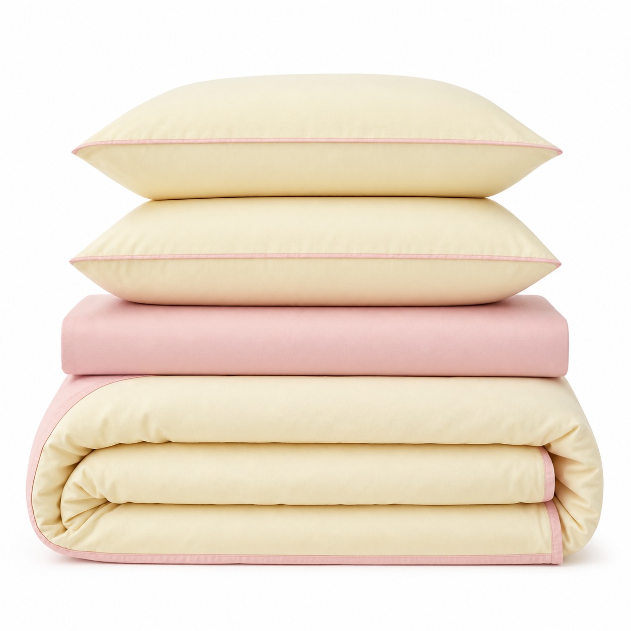 Pale Pink Yellow Pastel Bedding Set