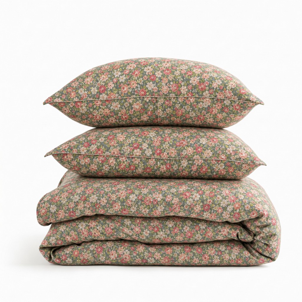 Vintage Floral Cotton Bedding Set