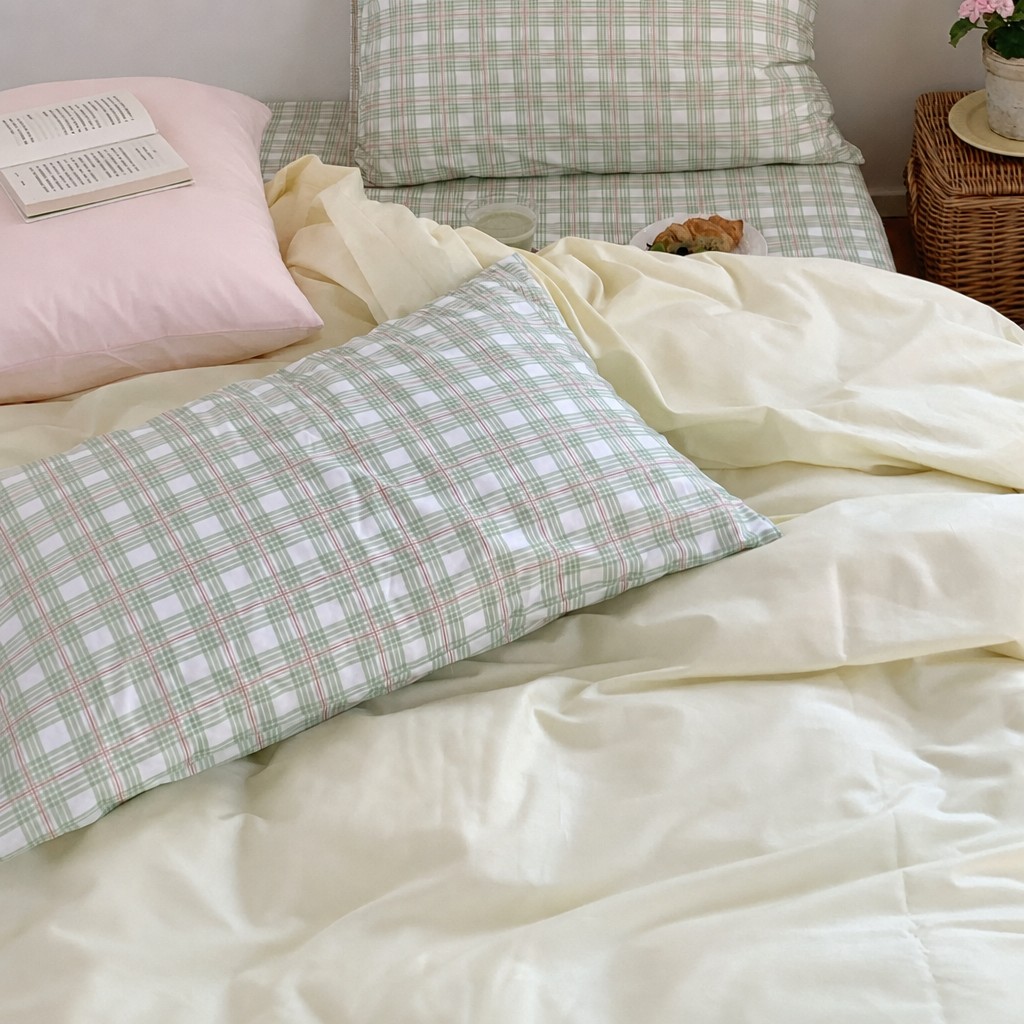 Checkered bedding scene 2