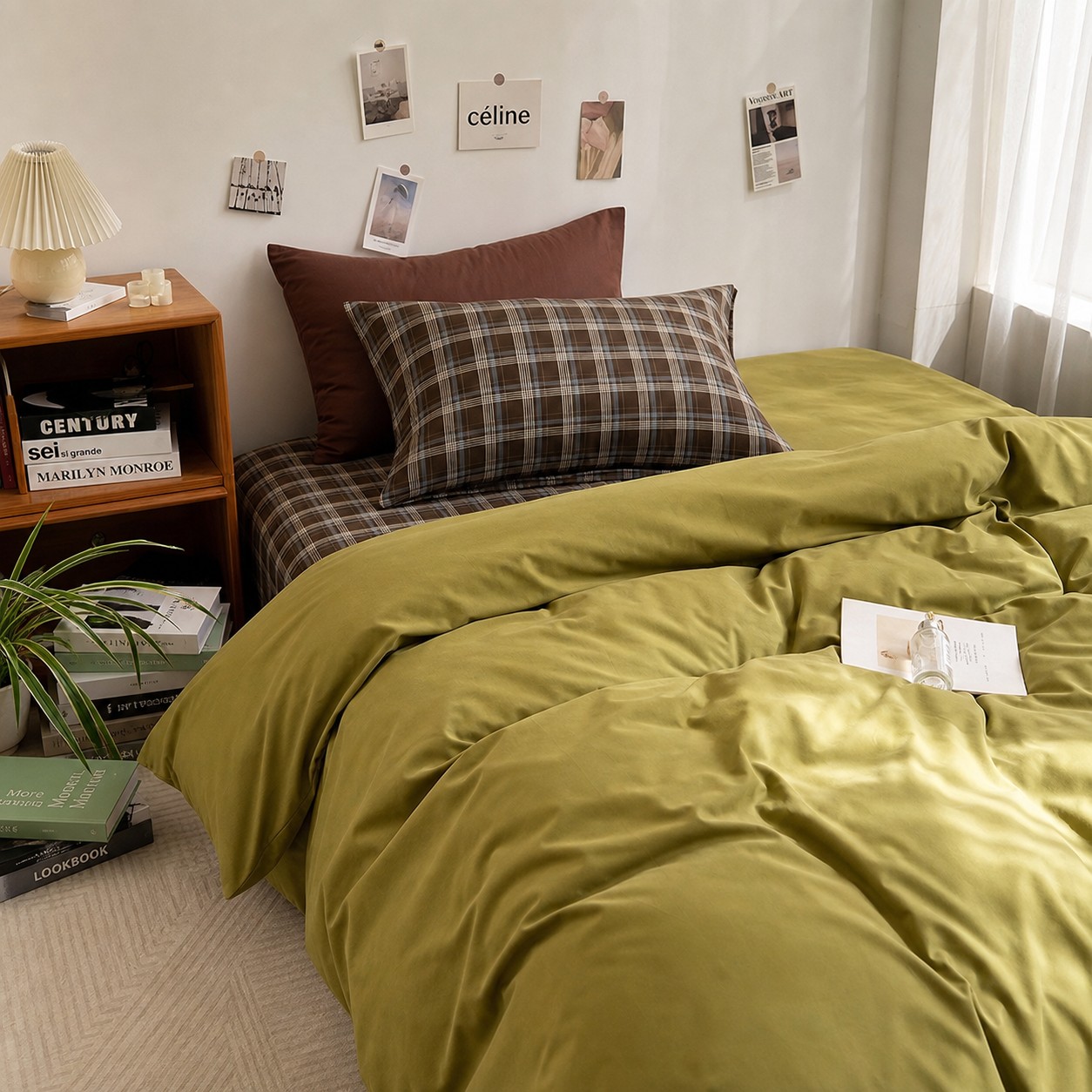 Checkered bedding scene 5