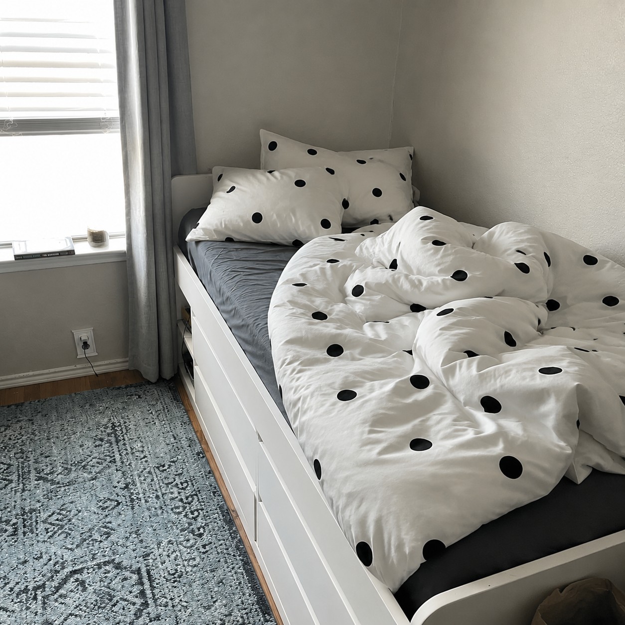 Customer photo with polka dot bedding