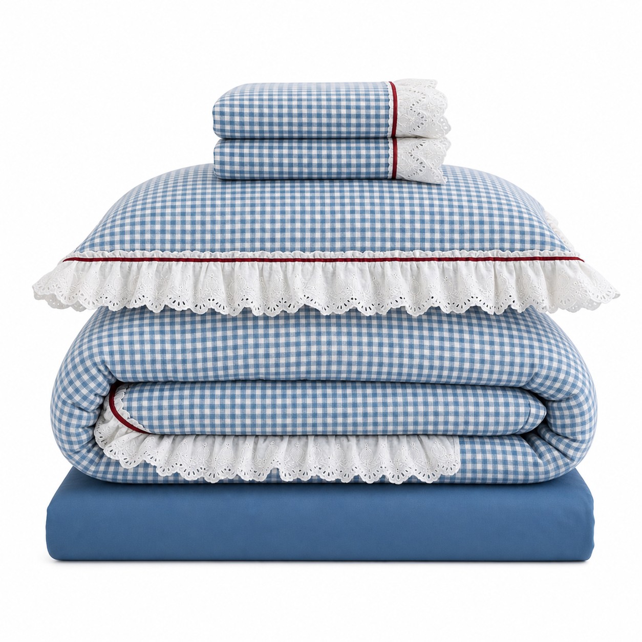 French Cottage Cotton Ruffle Bedding Set