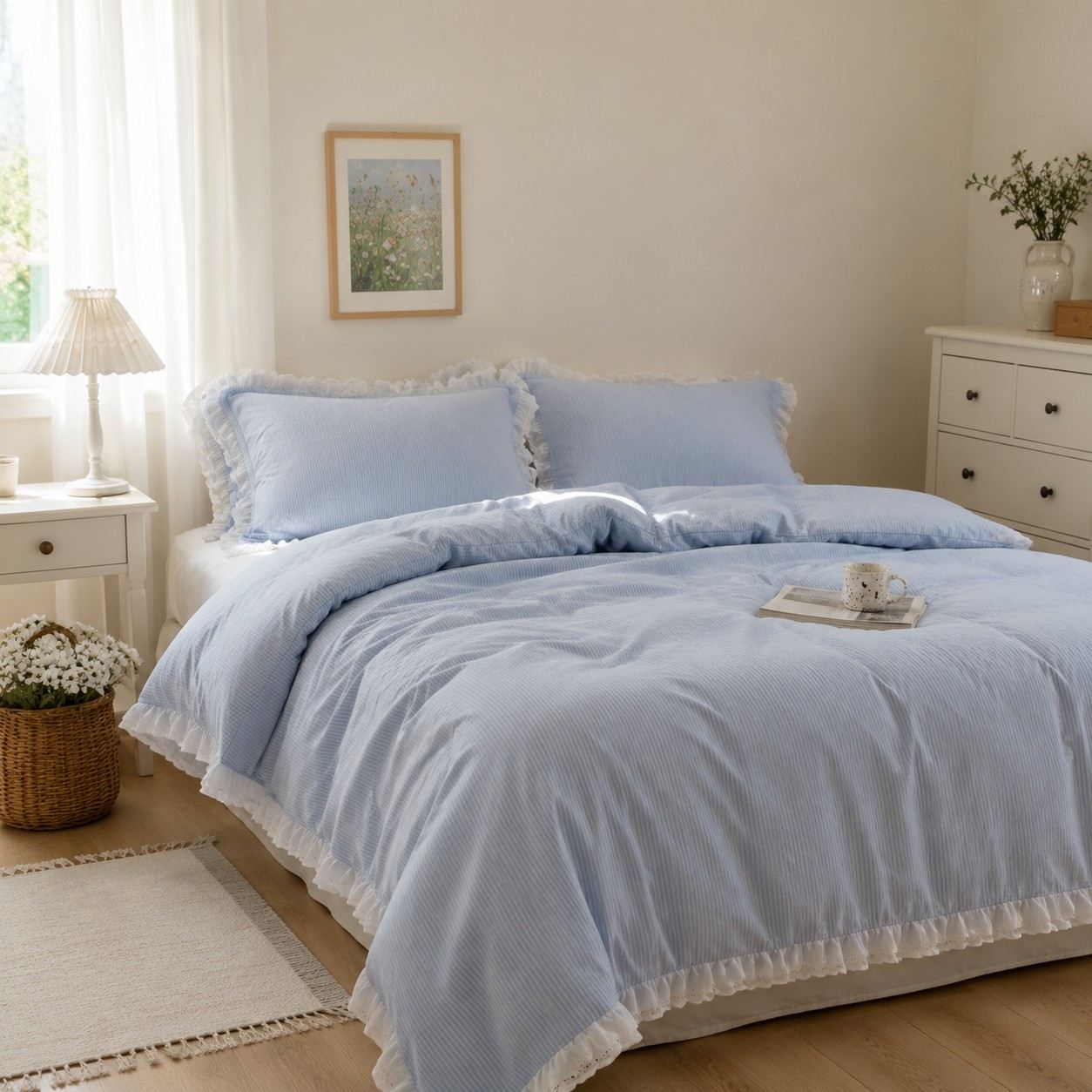 Ruffle bedding scene 5