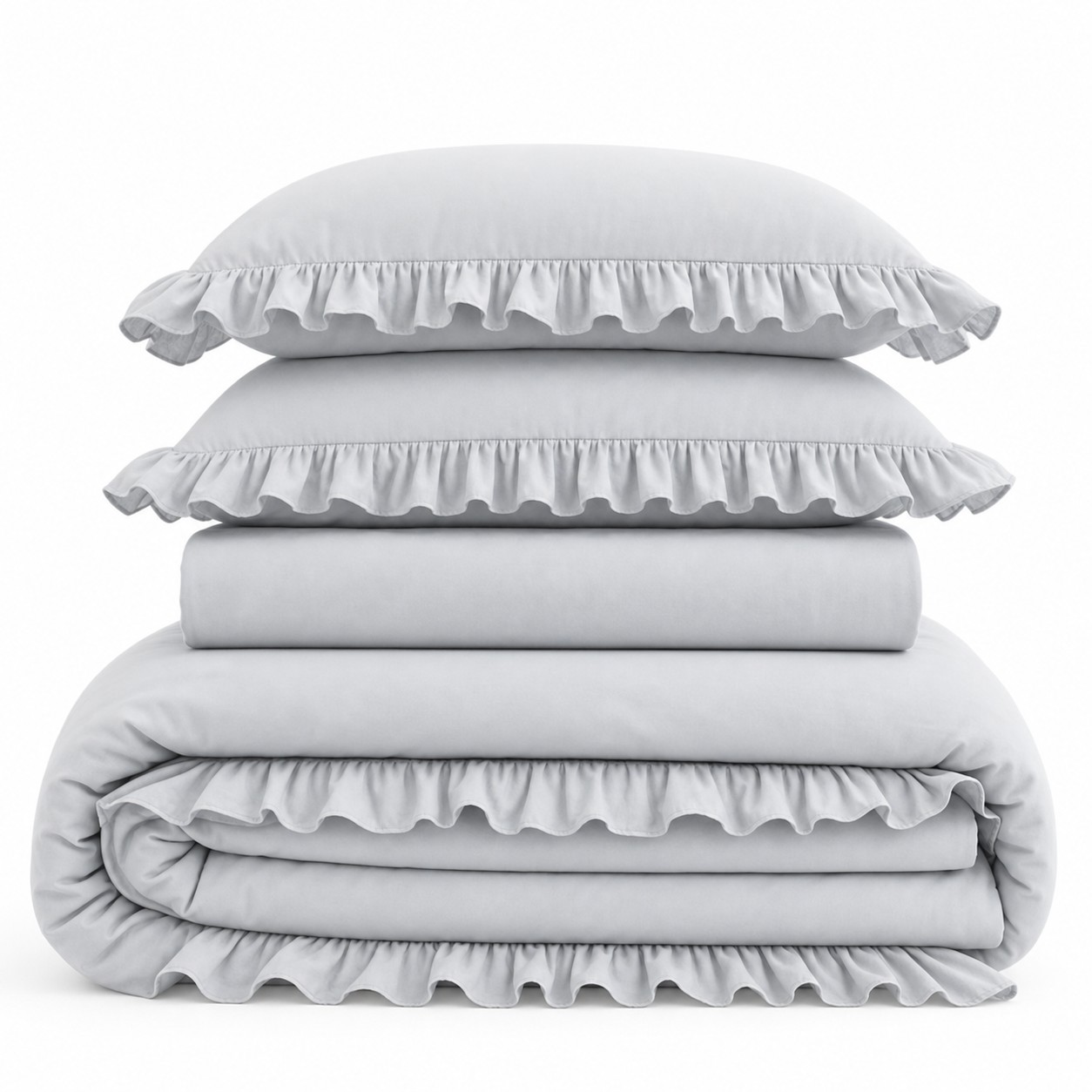 Double Gauze Cotton Ruffle Bedding Set